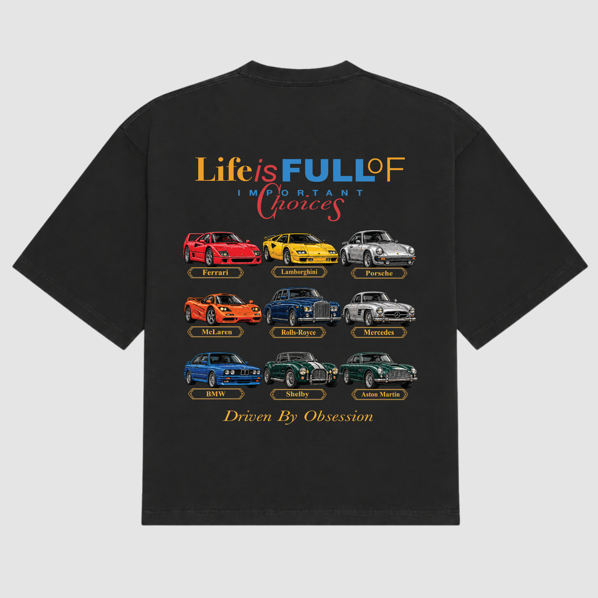 Important Choices Box Tee BLACK