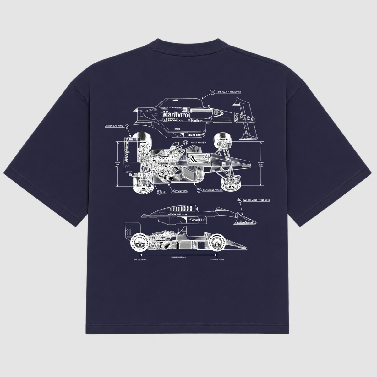 Blueprint Box Tee NAVY