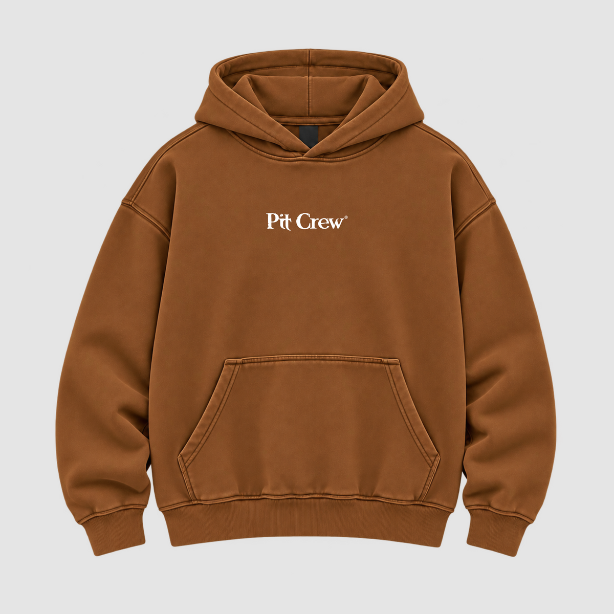 Pit Crew Blueprint Heavy Hoodie TOBACCO