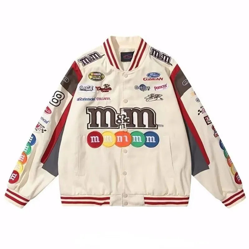 White M&M Vintage Racing Jacket White M&M Vintage Racing Jacket
