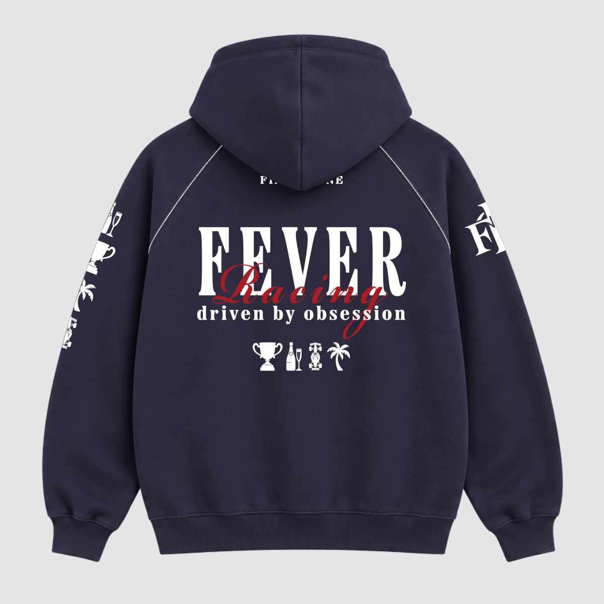 FEVER Racing Raglan Hoodie NAVY