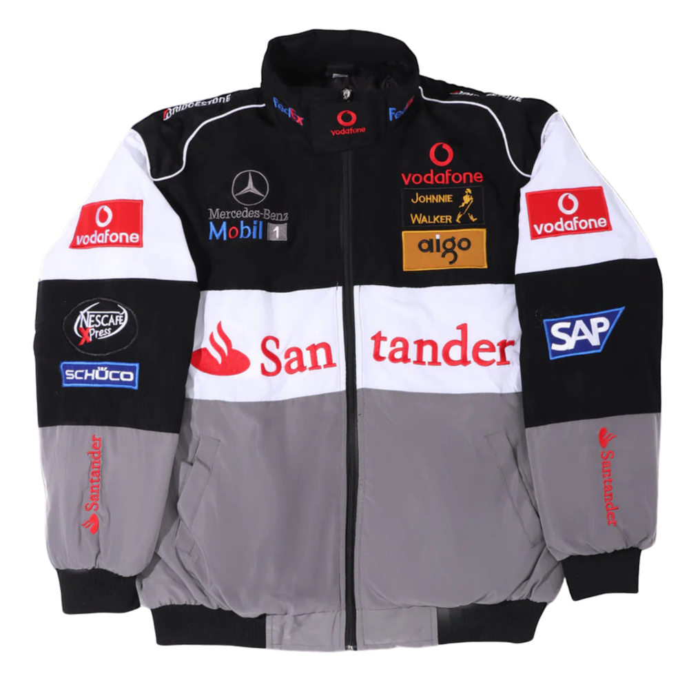 White Mercedes Vintage Racing Jacket V2