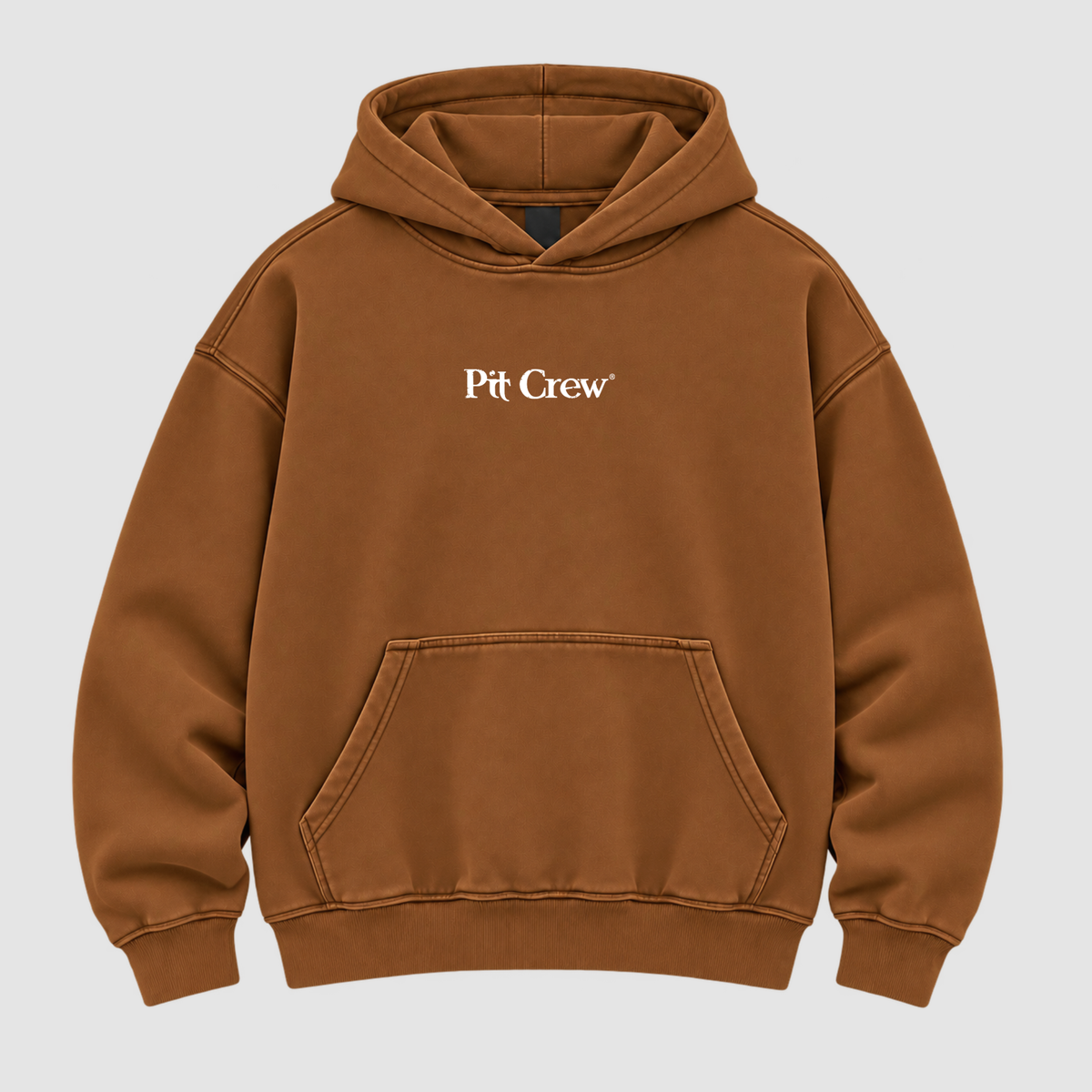 Pit Crew Blueprint Heavy Hoodie TOBACCO