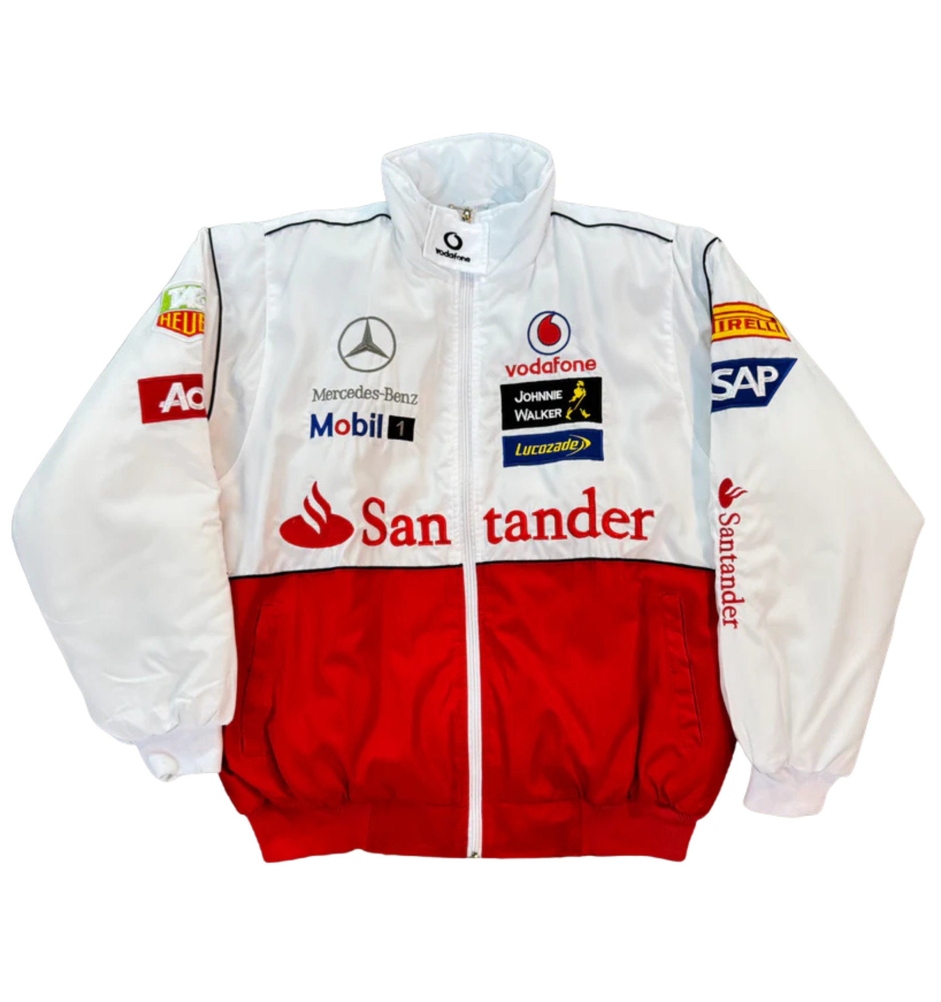 White Mercedes Vintage Racing Jacket V1