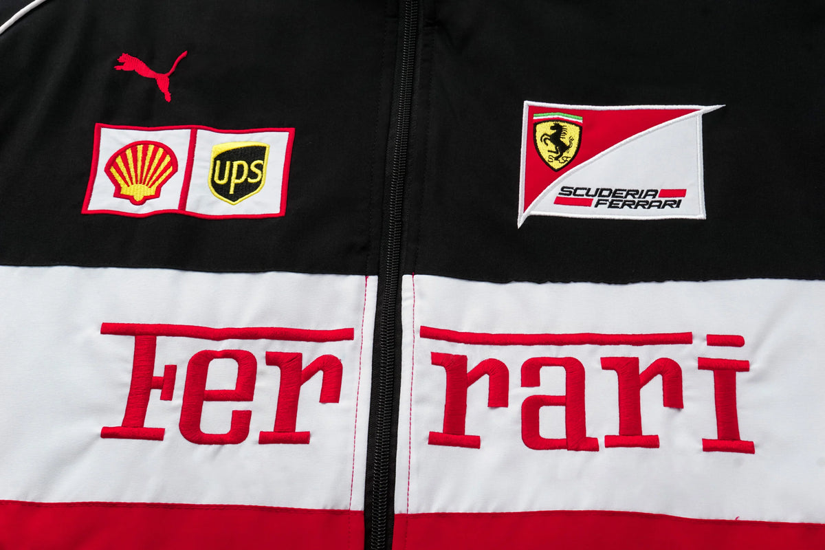 Ferrari Withe Jacket White Vintage Ferrari Racing Jacket – FinishLineFever™